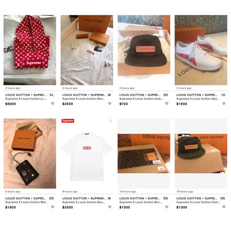 supreme lv resell prices